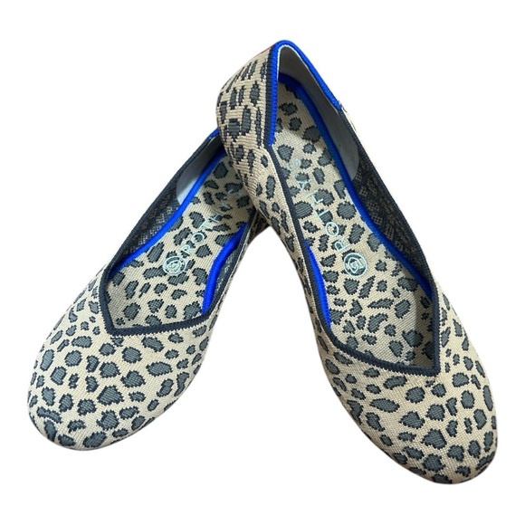 Rothy's Sz 8.5 Spotted Animal Print Round Toe Ballet Flats - Picture 2 of 10
